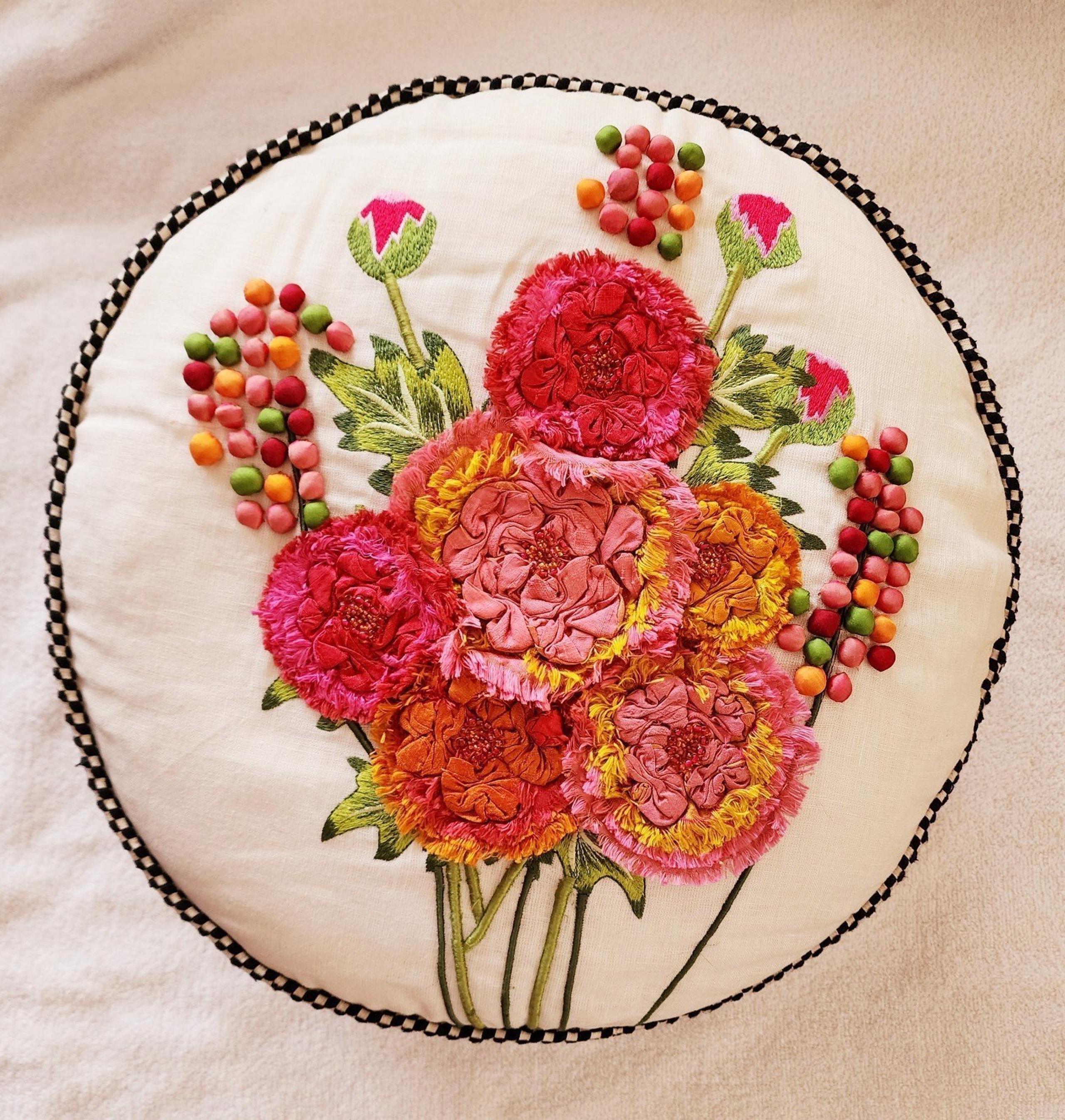 Mackenzie Childs Decorative Merrifield Pillow 17"