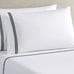 Pottery Barn Grand Organic Percale KING Sham Black Embroidery NWT