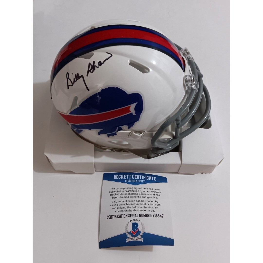 Billy Shaw Autographed Buffalo Bills Mini Helmet Beckett Certificate