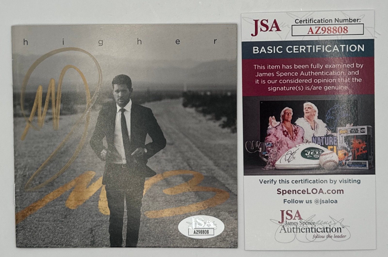 MICHAEL BUBLE SIGNED HIGHER CD BOOKLET + JSA COA