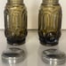 HTF Vintage L.E. Smith Smoke Brown Moon and Star Salt and Pepper Shakers