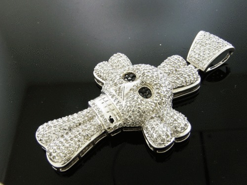 MEN'S SOLID SILVER SKULL CROSS PENDANT