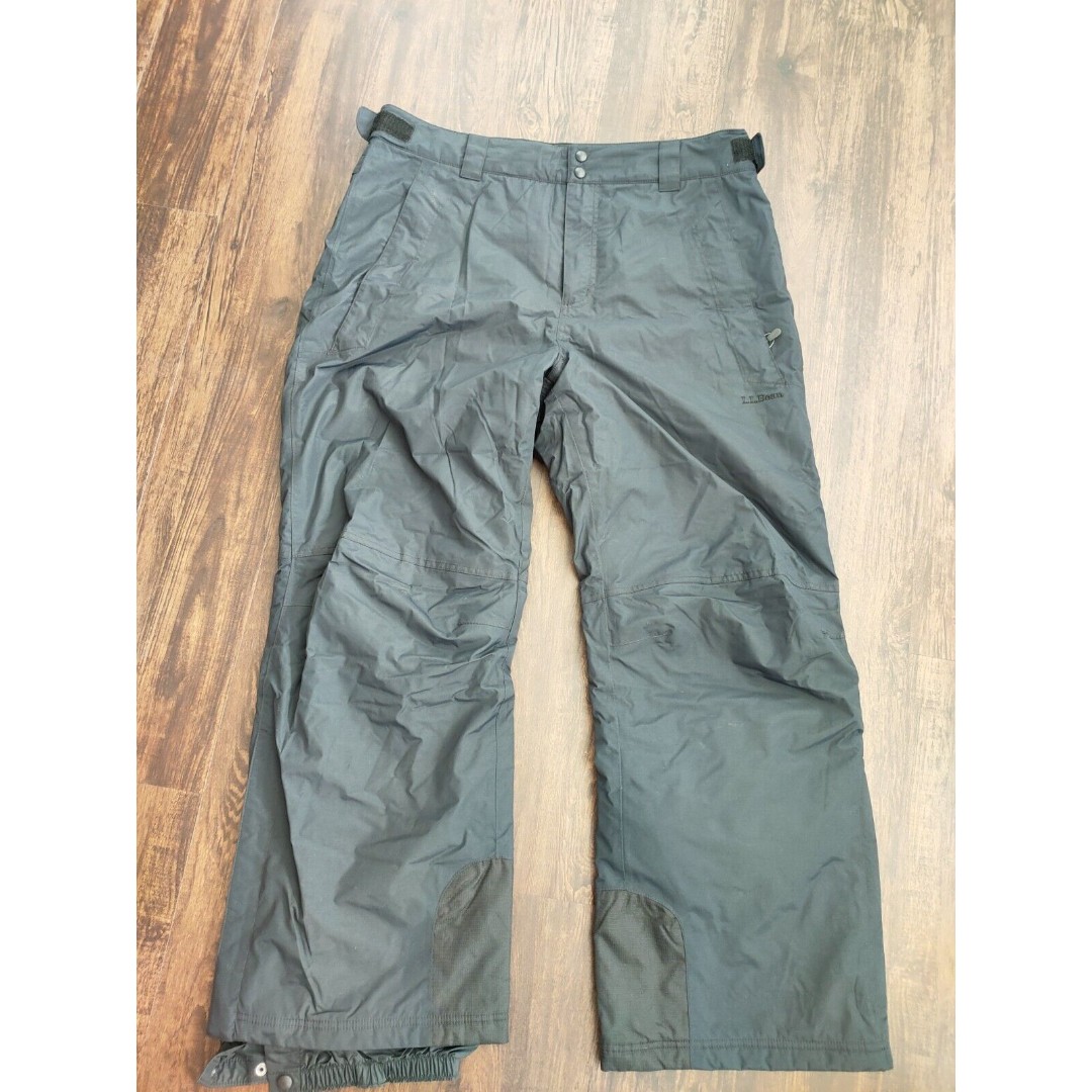 LL Bean Waterproof Snow Pants Misses TEK Insulated Lined XL 38x30 Black 276709