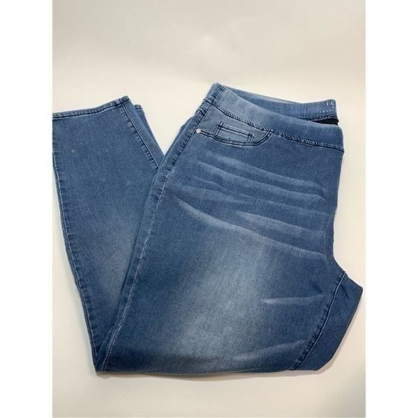ICONIC by Ashley Stewart Women's Pull-On Jegging Blue Size 24 Regular