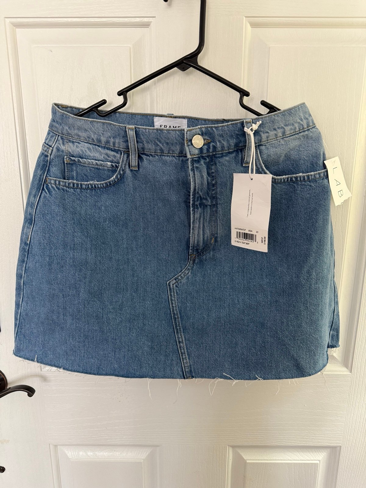 NWT FRAME Le High & Tight Mini Denim Skirt sz 30