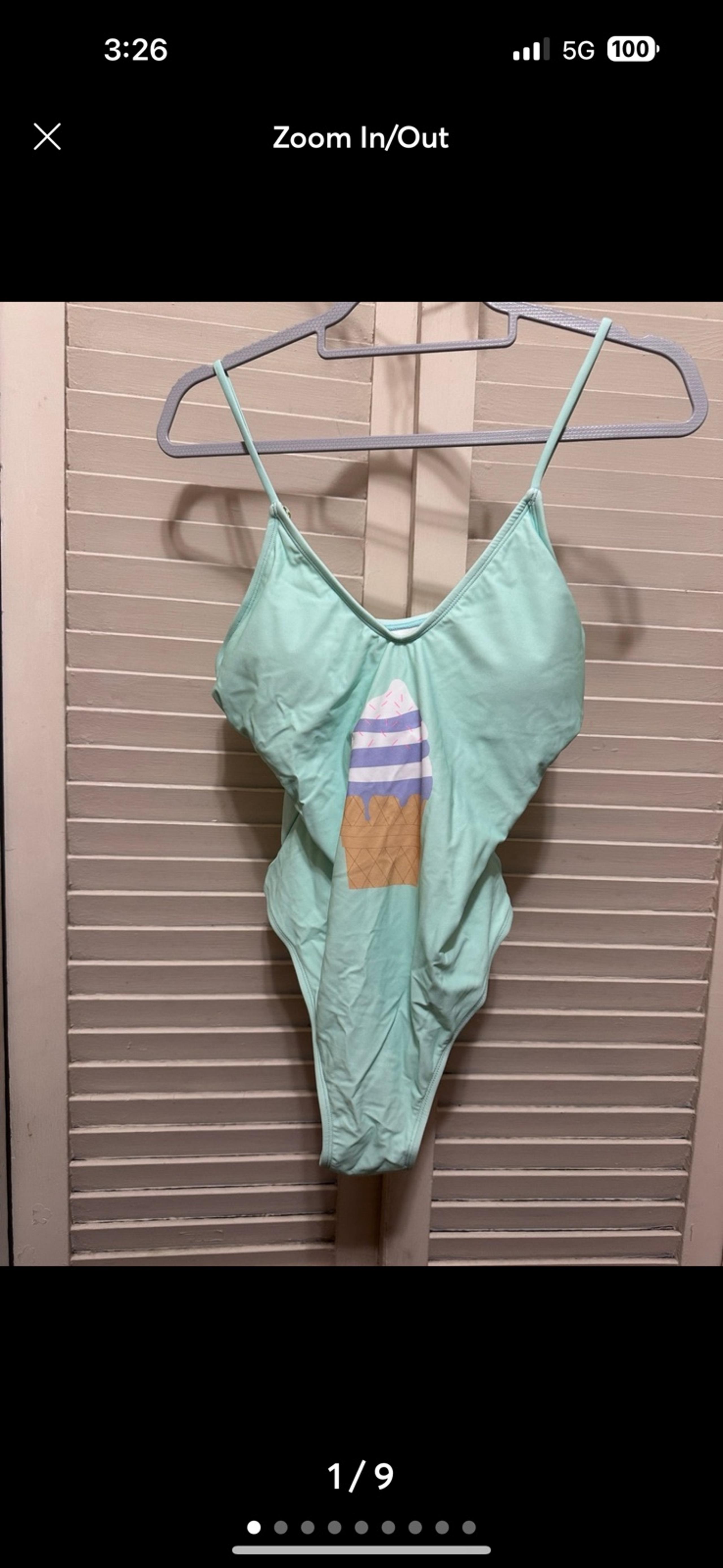 Sugar Coast Lolli swim one piece bathing suit ice cream size large nwt