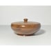1970s Bayview Myrtlewood Round Shallow Catchall Trinket Bowl & Lid 5” Oregon