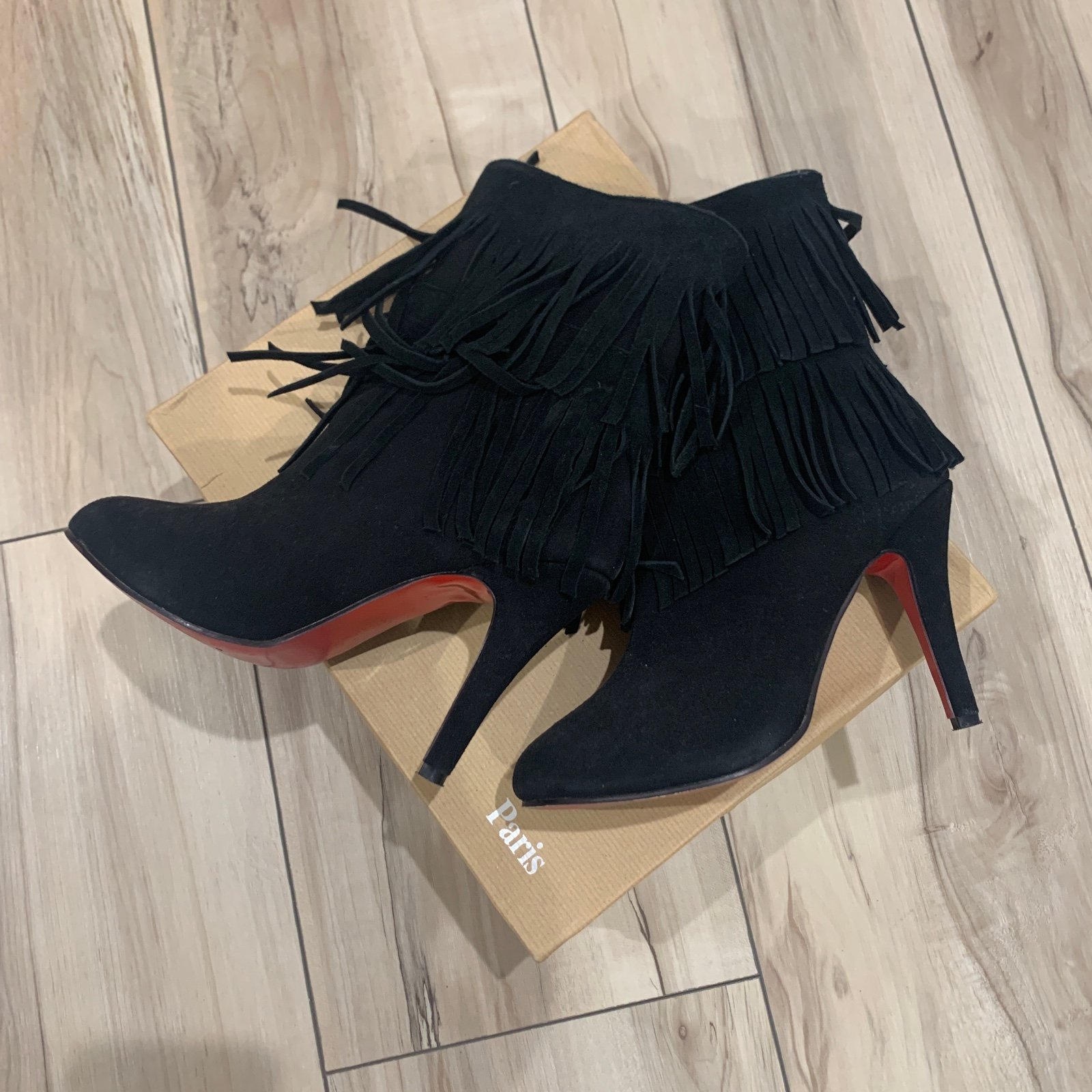 Red Bottom Fringe Boots