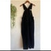 Vintage Black Velour Overalls