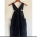 Vintage Black Velour Overalls