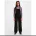 Vintage Black Velour Overalls