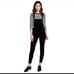 Vintage Black Velour Overalls
