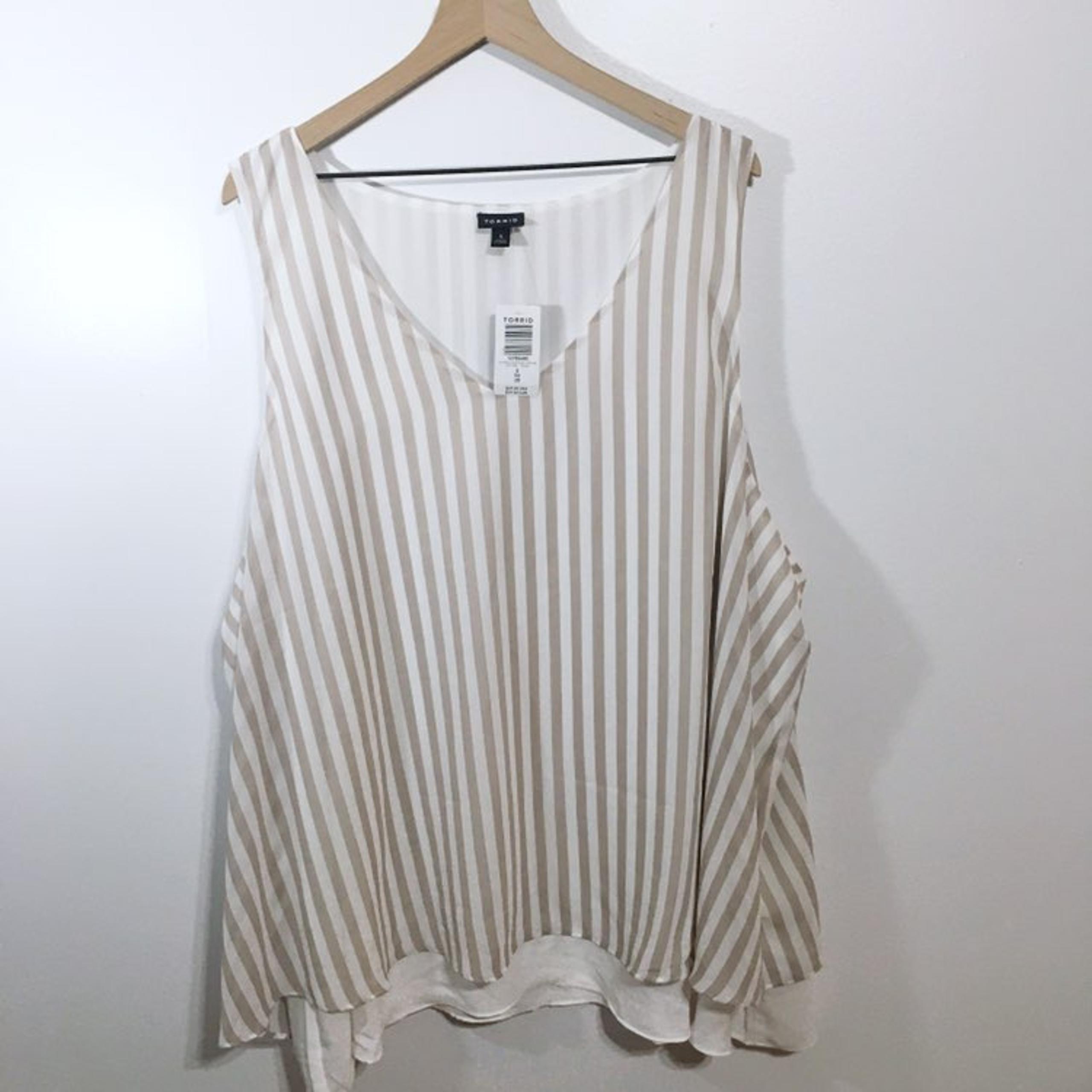 Torrid Chiffon Striped Double Layer Tank