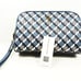 TORY BURCH Geo Logo Essentials Pouch with Removable Strap Navy Geo Allover