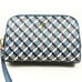 TORY BURCH Geo Logo Essentials Pouch with Removable Strap Navy Geo Allover