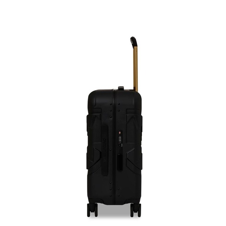 Sprayground Reality Check Sharknautics Hardshell Carry-On Jetblack Luggage (GOLD