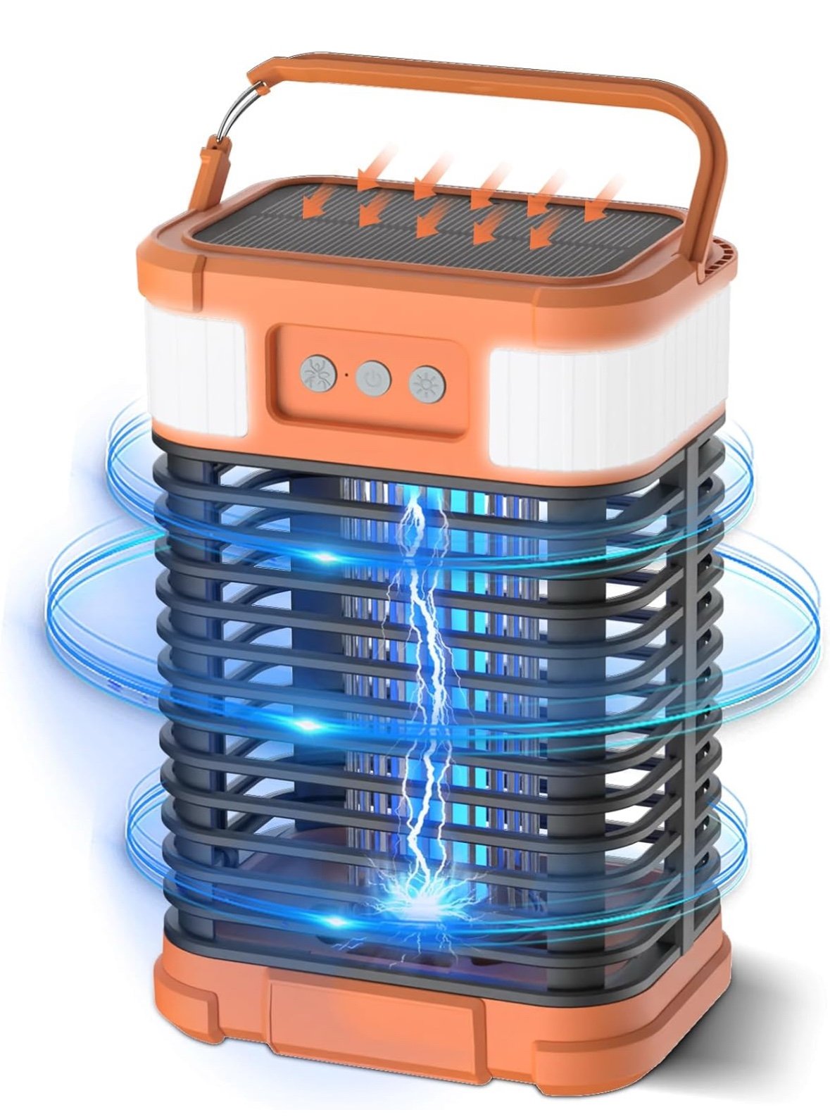Solar Bug Zapper, 4200V Mosquito Zapper, Cordless & Rechargeable Bug Zapper Outd