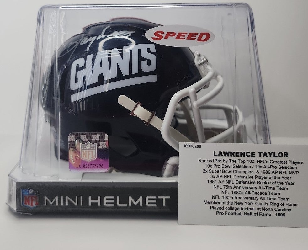 Lawrence Taylor Auto New York Giants speed Mini Helmet – TRISTAR Sticker