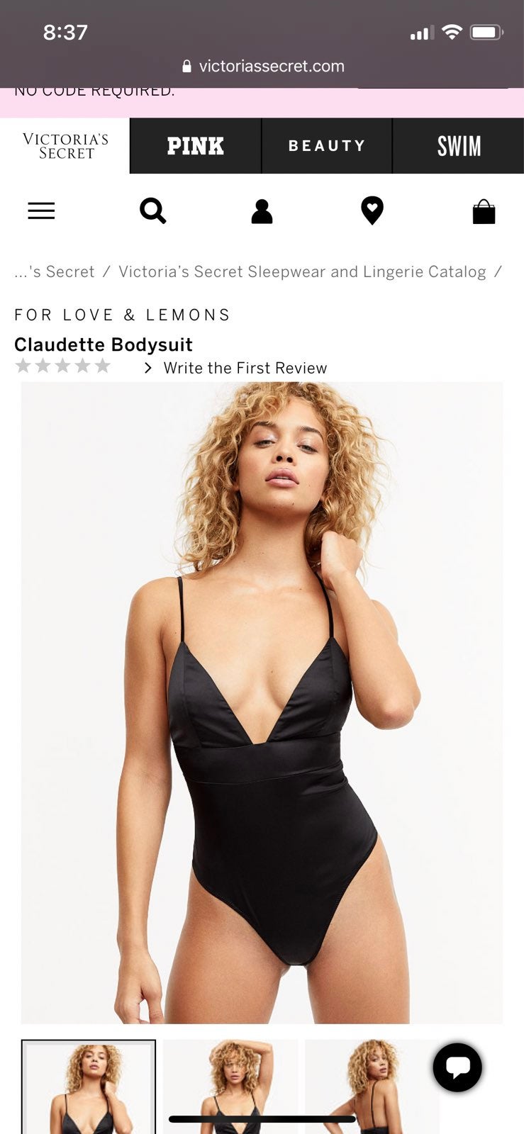 Black bodysuit Victoria's Secret