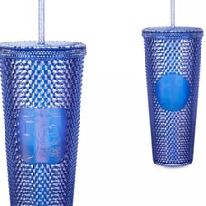 Walt Disney World 50th Anniversary Geometric Starbucks Tumbler with Straw – Blue