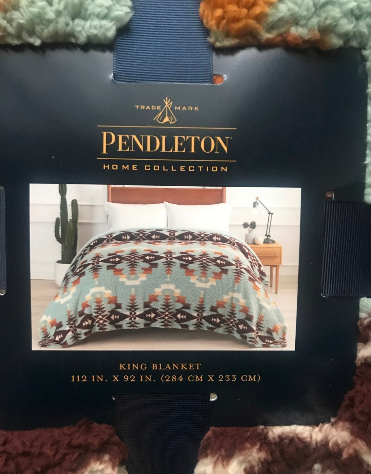 Pendletom AVRA VALLEY TEAL King Sherpa
