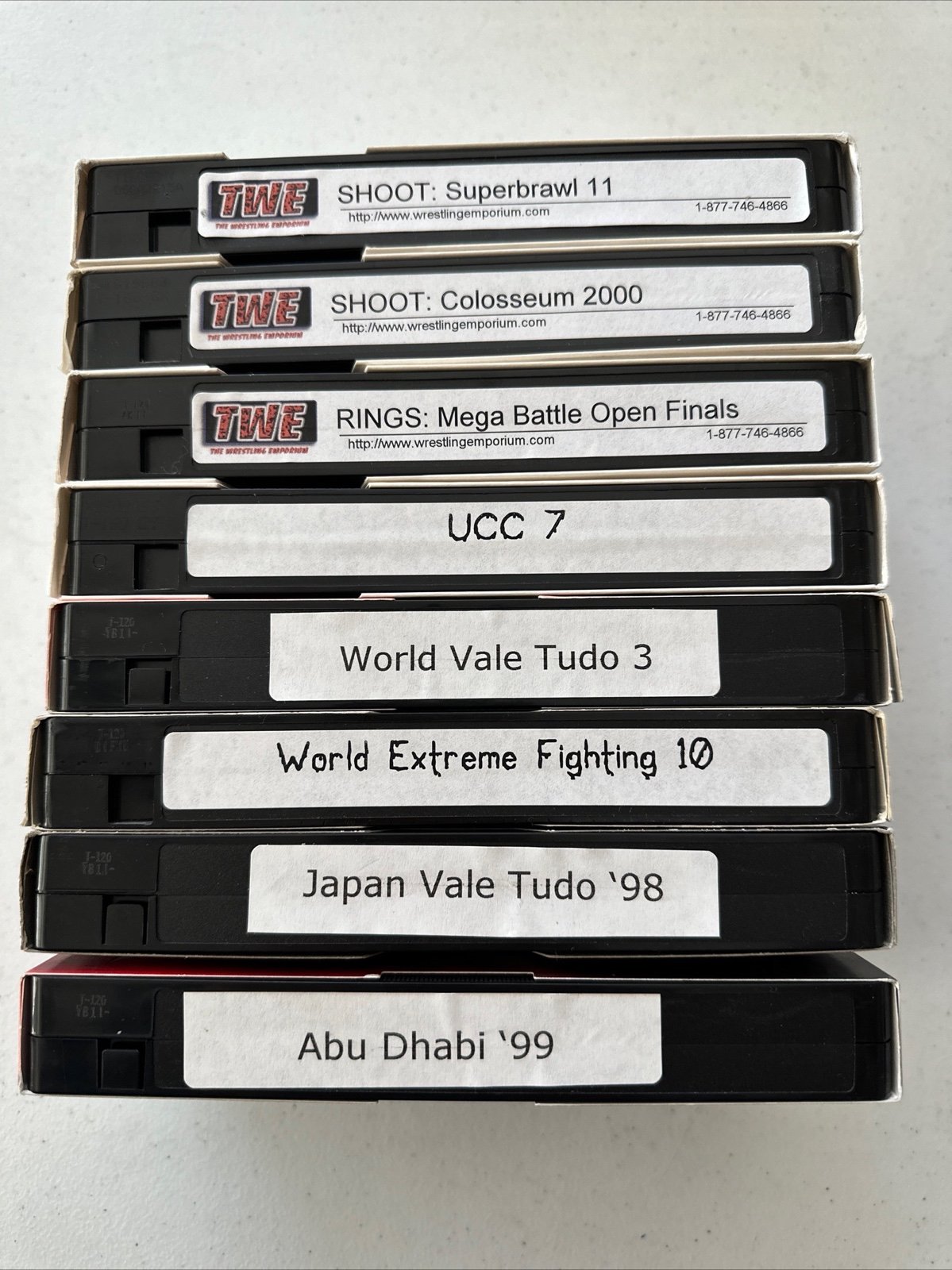 8 Mixed Martial Arts Vale Tudo Grappling VHS Tapes Lot - Shoot, Rings, MMA UCC
