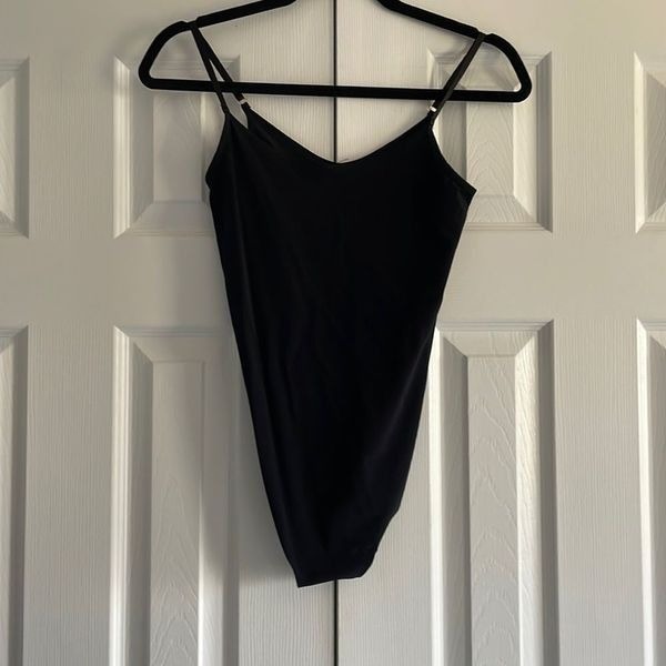 Commando Women’s Black Classic Bodysuit Thong with Adjustable Straps - Size S/M