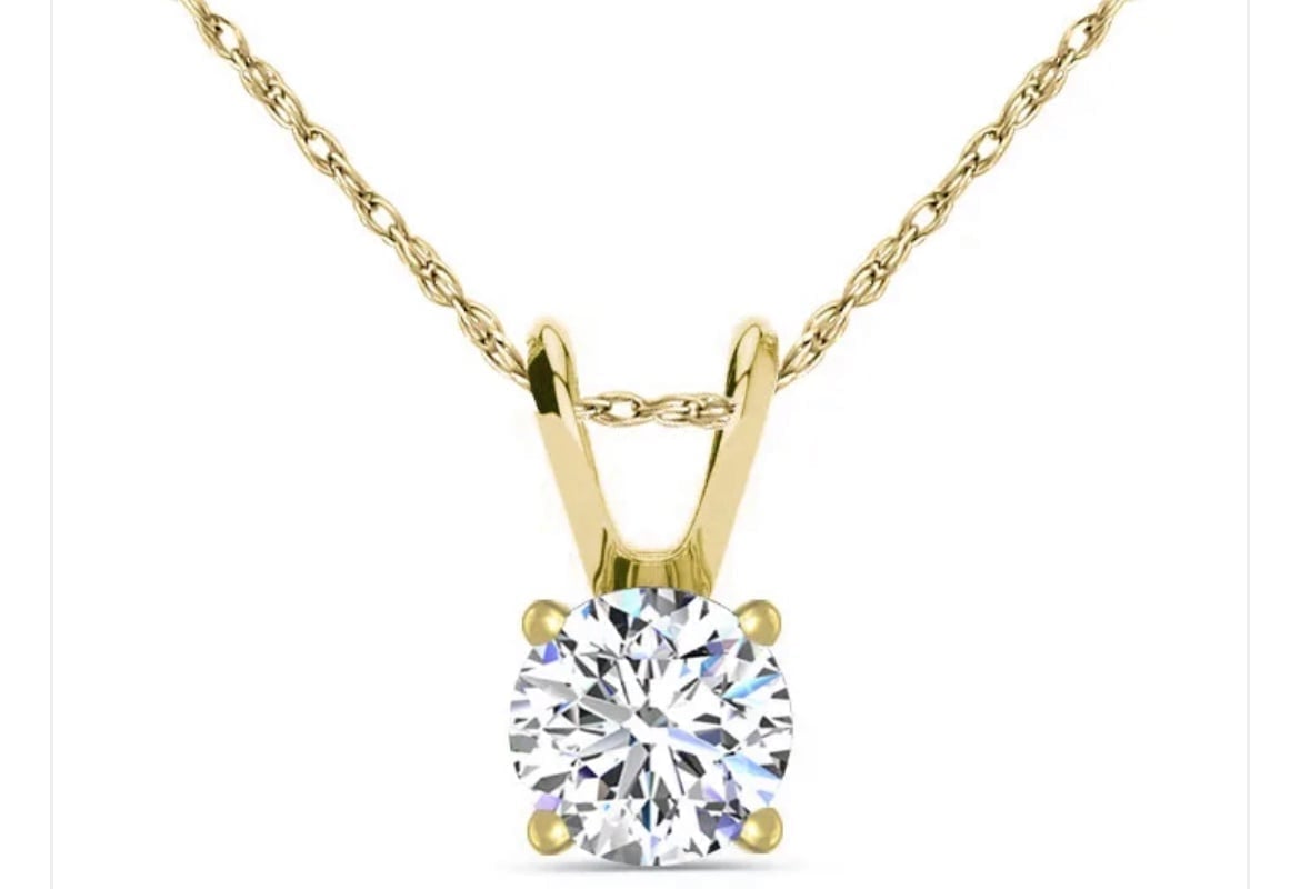 1/2 carat real diamond necklace