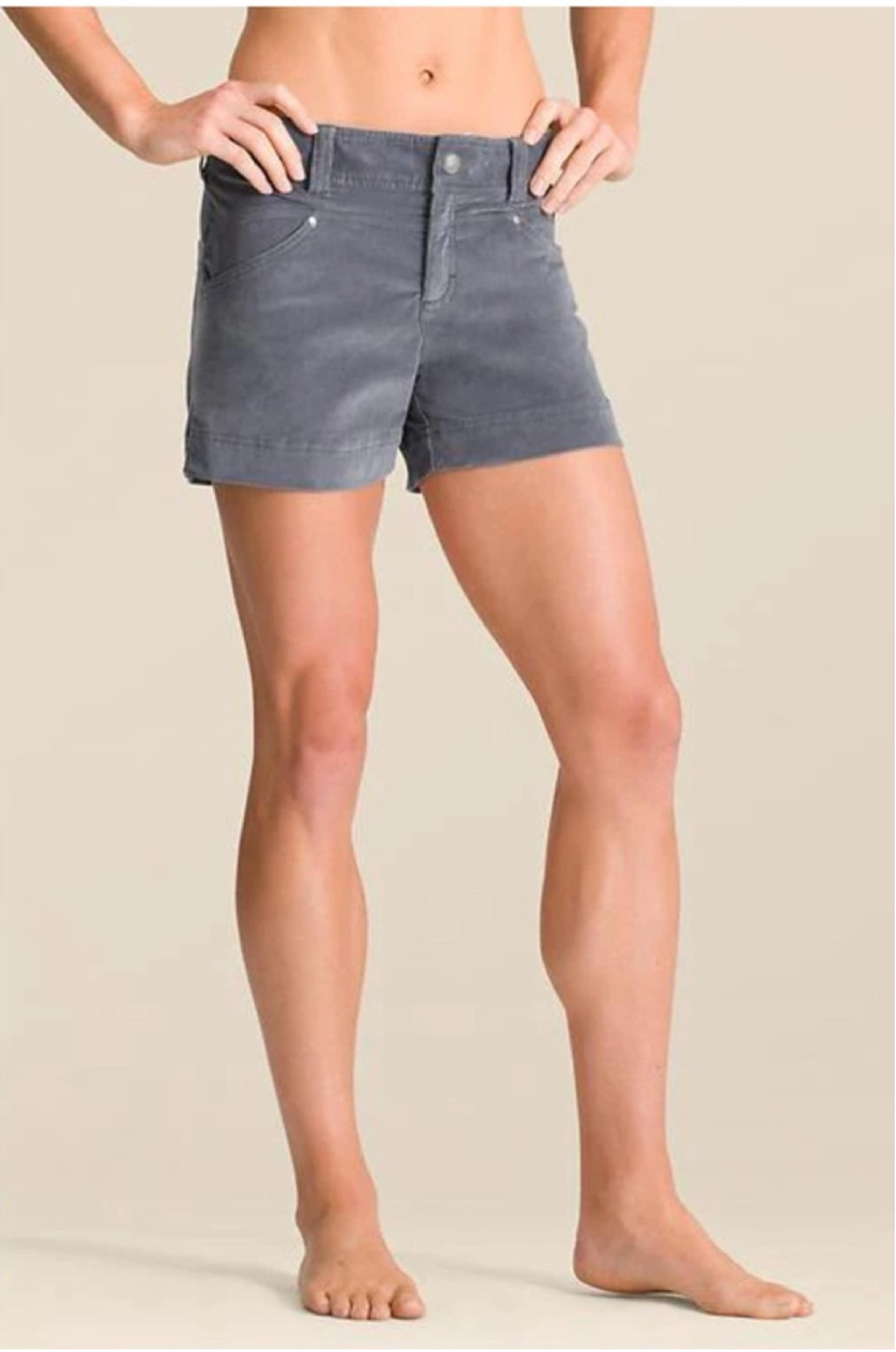 Athleta Gray Corduroy Shorts Size 4