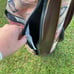Vintage Gemini Golf Bag Made In U.S.A. Maroon Leather And Navajo Print 1995