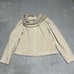 Desigual Jacket Womens Large 42 Beige Tan Floral Zip Up Boho