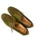 Vintage Johnny Famous Bally Style Men's Green Leather Suede Low Tops Size 11.5