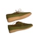 Vintage Johnny Famous Bally Style Men's Green Leather Suede Low Tops Size 11.5