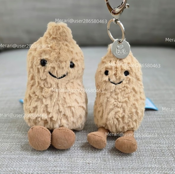 Jellycat Amuseables Peanut & Jellycat Amuseables Peanut Bag Charm, Set of 2