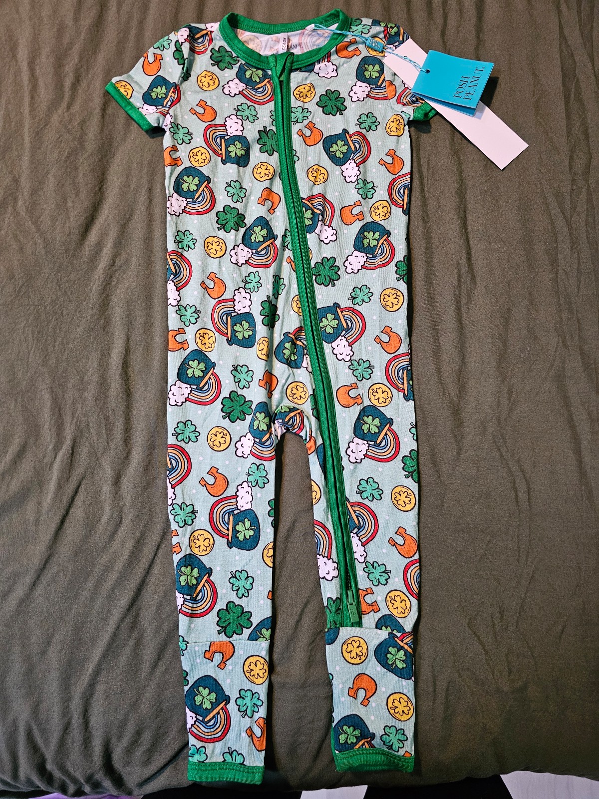 Posh Peanut short sleeve St. Paddy's day romper