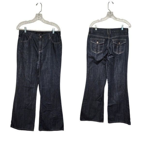CALVIN KLEIN JEANS WIDE LEG DARK BLUE JEANS SIZE 10