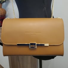 Christian Laurier Women's Crossbody Bag Carryall Mdm. CAMEL/LTHR NWT MSRP 250