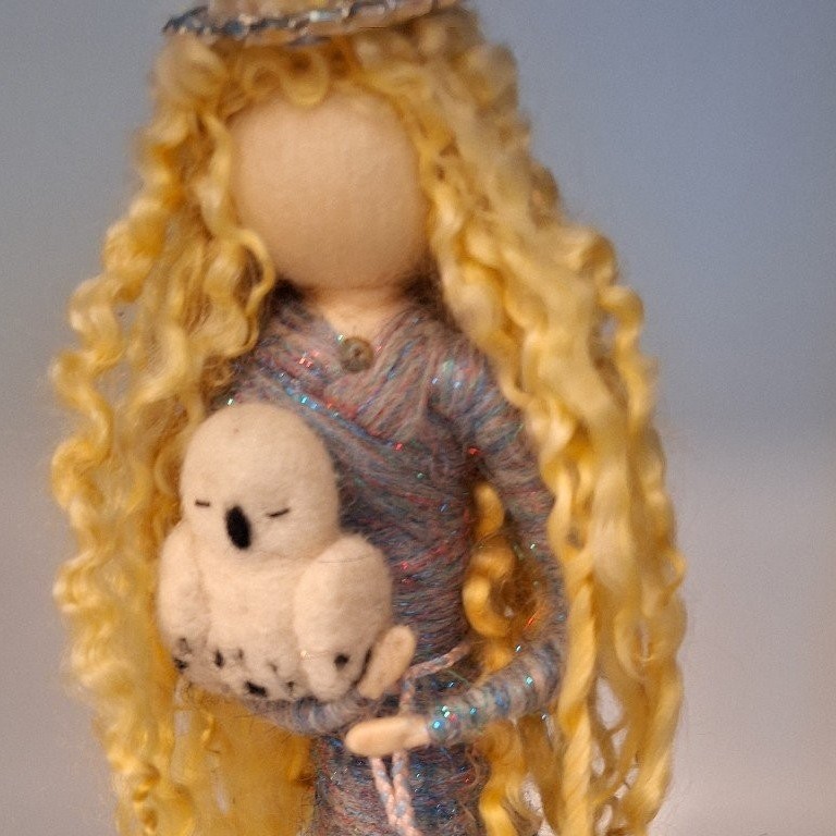 Needle felted Forest Queen figure