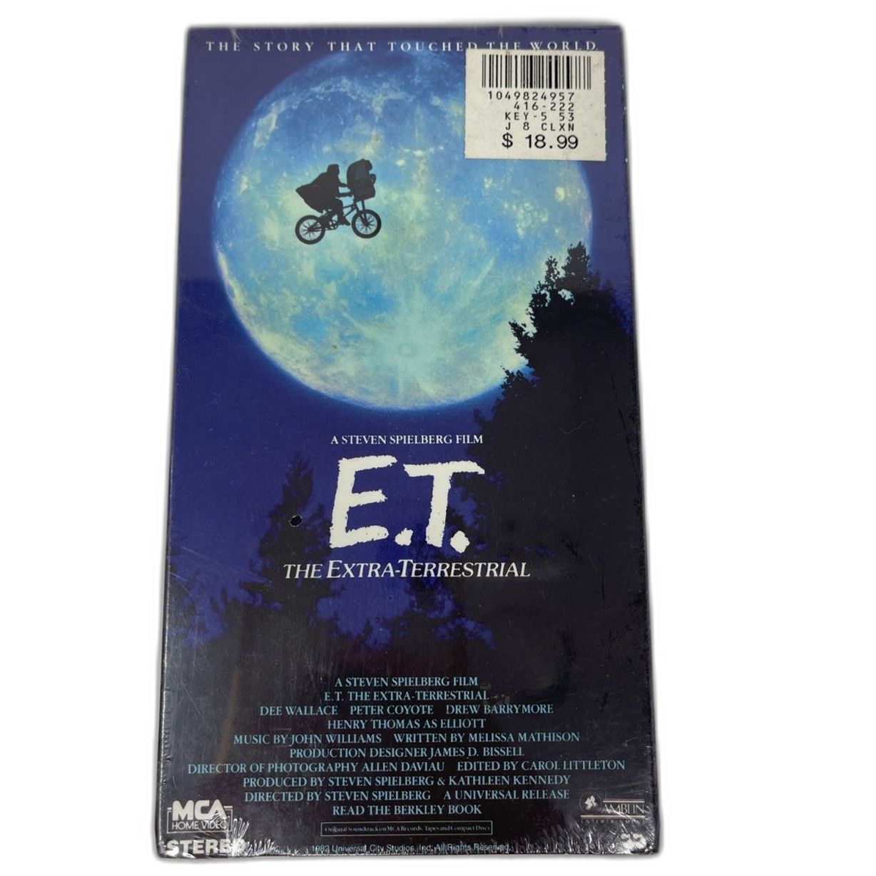 E.T. The Extra-Terrestrial VHS MCA Factory Sealed Watermark Green Flap Rare VHS