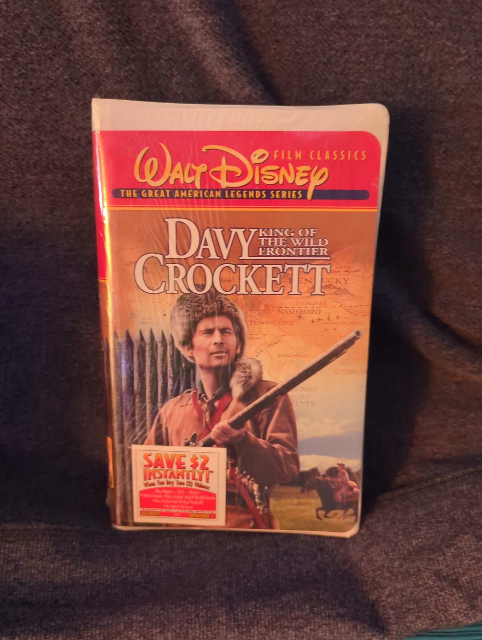 Davy Crockett: King of the Wild Frontier factory sealed vhs