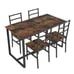 Industrial 5-Piece Dining Set w/ Backrest