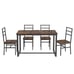 Industrial 5-Piece Dining Set w/ Backrest