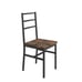 Industrial 5-Piece Dining Set w/ Backrest