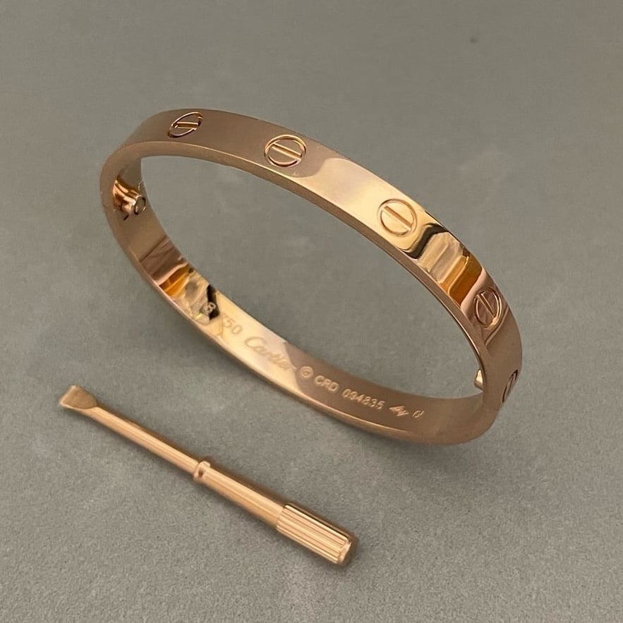 Size 19 Bracelet bangle high quality rose gold
