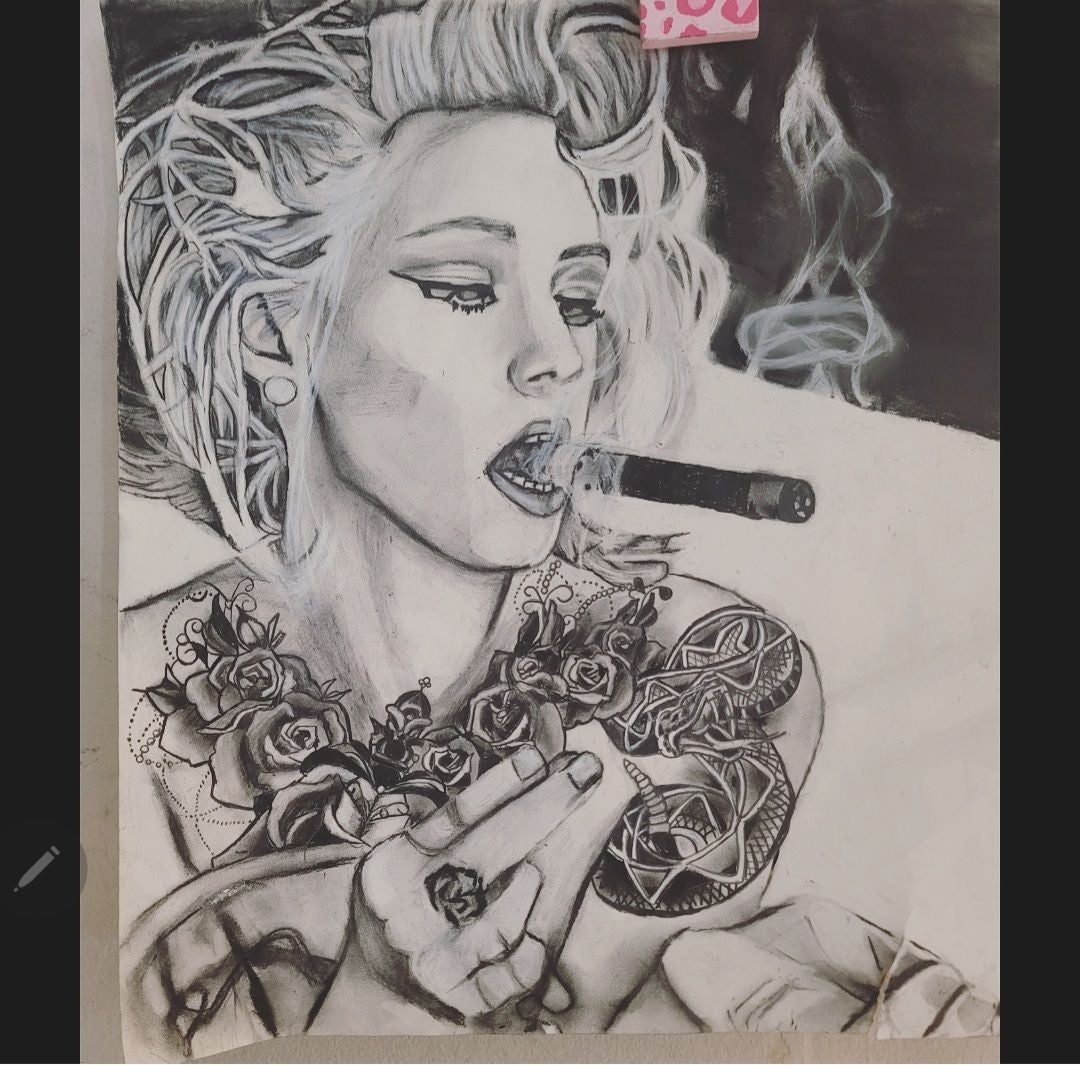 Original charcoal portrait