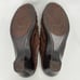 Sofft Comfort Mule Leather Clog Slip On Heel Embroidered Suede Brown Size 8.5W