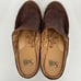 Sofft Comfort Mule Leather Clog Slip On Heel Embroidered Suede Brown Size 8.5W