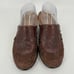 Sofft Comfort Mule Leather Clog Slip On Heel Embroidered Suede Brown Size 8.5W