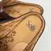 Sofft Comfort Mule Leather Clog Slip On Heel Embroidered Suede Brown Size 8.5W