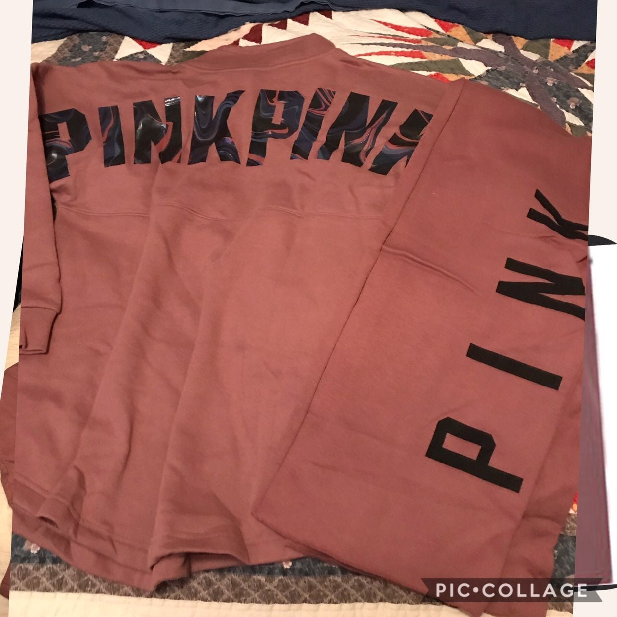 Vs Pink Varsity Pullover Boyfriend Pant